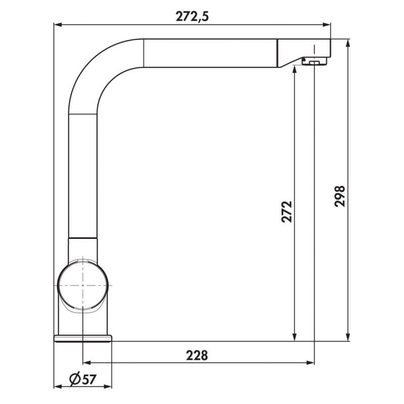 Singoli 600 - Lot Bac à encastrer par le bas, granite nero et mitigeur Drive 1S, acier inox/noir