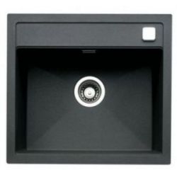 Lot Angola 56 - Evier encastrable Granite nero avec mitigeur Drive 1S, couleur acier inox/noir