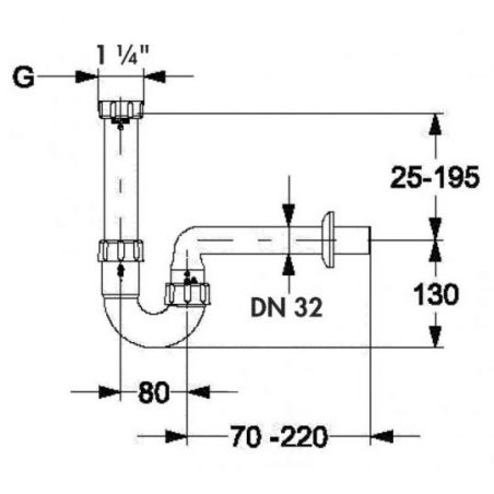 Siphon anti-odeur pour tuyaux salle de bain, blanc Siphon anti-odeur pour tuyaux salle de bain, blanc