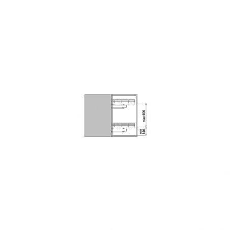 Ferrure Fly Moon Blanc Sens Droit sans amortisseur pour porte de 450 mm Ferrure Fly Moon Blanc Sens Droit sans amortisseur pour porte de 450 mm