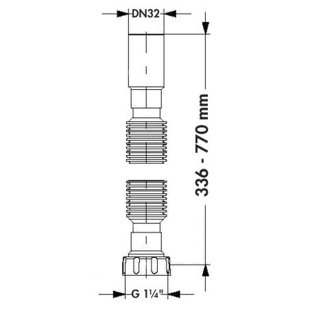 Tuyau de raccordement pour siphon de salle de bain, blanc Tuyau de raccordement pour siphon de salle de bain, blanc