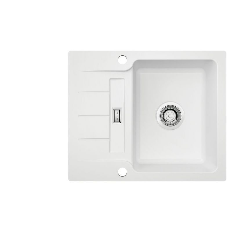 LineUP 2F, Evier à bord affleurant, Blanc brillant