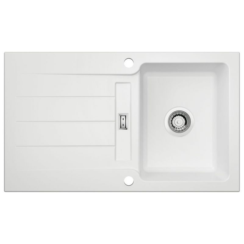 LineUP 1E, Evier encastrable, Blanc brillant