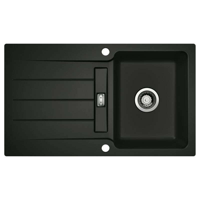 LineUP 1F, Evier à bord affleurant, Nero