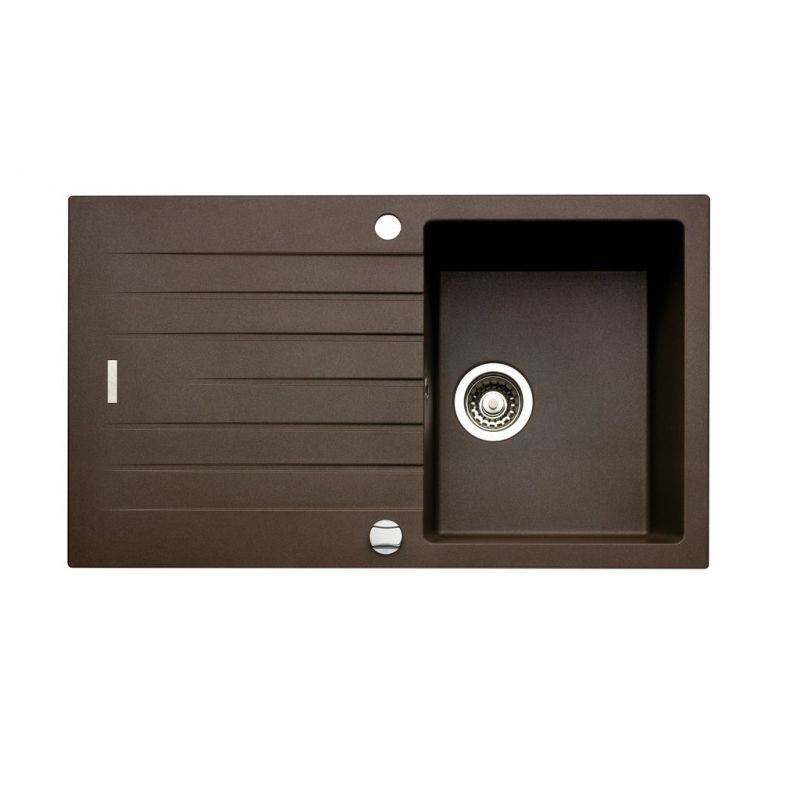 Angola 100 - lot Evier encastrable, granite expresso et mitigeur Gramix 1 Robinetterie haute pression