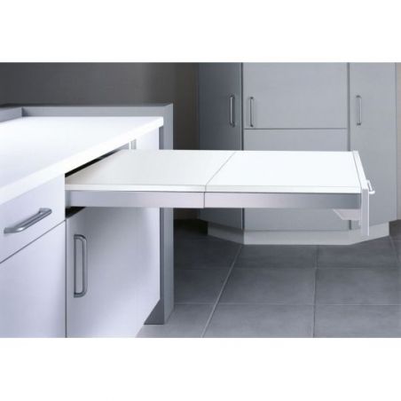 Ferrure de table extractible TopFlex pour caisson de 600 mm, Blanc Ferrure de table extractible TopFlex pour caisson de 600 mm, Blanc