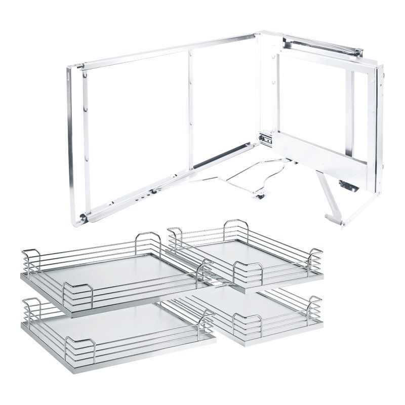 Ferrure Magic Corner Arena Classic Blanc Sens Droit avec amortisseur pour porte de 450 mm