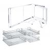 Ferrure Magic Corner Arena Classic Blanc Sens Gauche avec amortisseur pour porte de 450 mm Ferrure Magic Corner Arena Classic Blanc Sens Gauche avec amortisseur pour porte de 450 mm