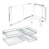 Ferrure Magic Corner Arena Style Blanc Sens Droit avec amortisseur pour porte de 450 mm Ferrure Magic Corner Arena Style Blanc Sens Droit avec amortisseur pour porte de 450 mm