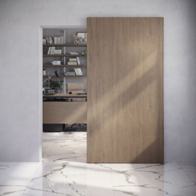 Kit de quincaillerie Wall pour porte coulissante en bois à fermeture douce
