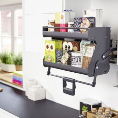 Etagère escamotable Imove 2 niveaux pour caisson 600mm, Blanc