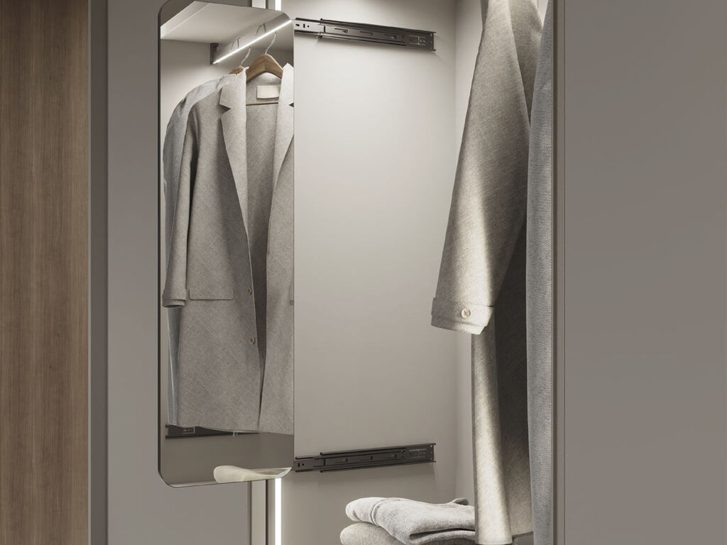 Gamme Quartz de Emuca - Miroir extractible