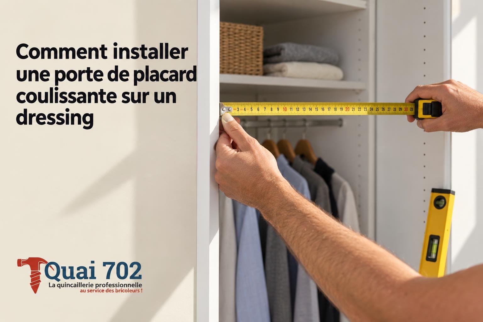 Comment installer une porte de placard coulissante sur un dressing