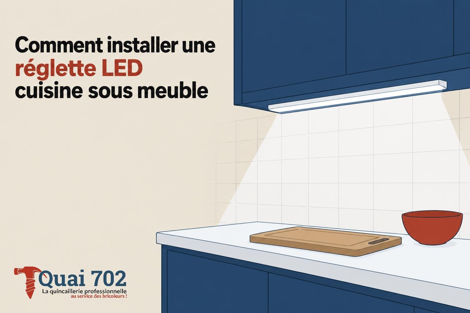 Comment installer une réglette LED cuisine sous meuble