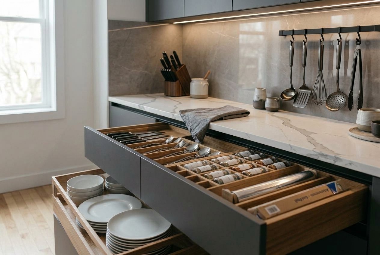 Accessoires indispensables en cuisine : bien équiper ses meubles