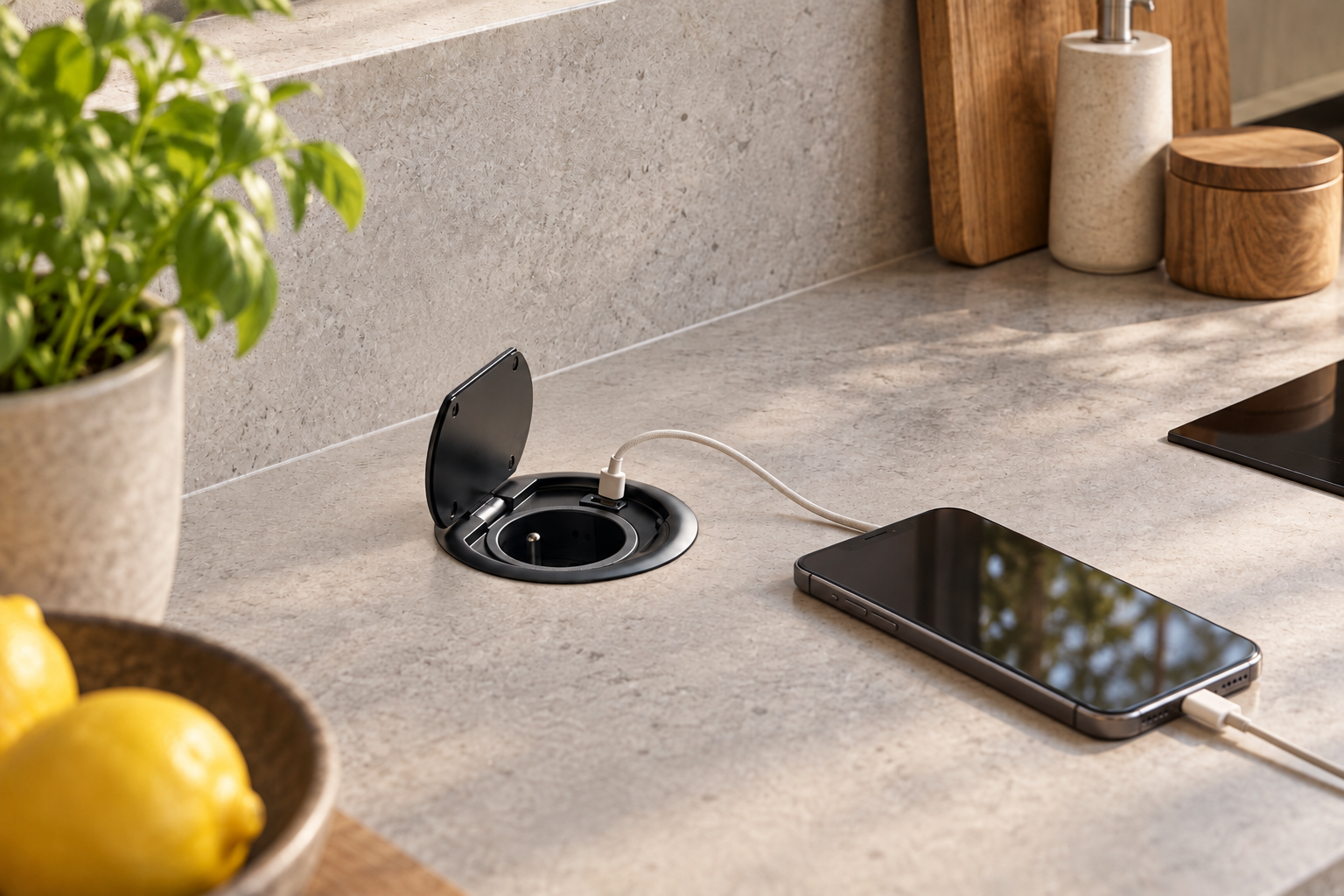 Prise encastrable plan de travail USB-C : bien choisir